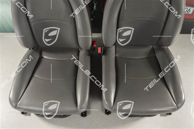 Seats, el. adjustable, leather, Grey, set (L+R)