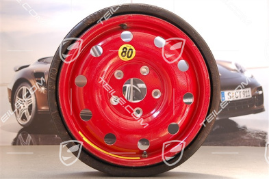 Spare wheel with collapsible tyre Spare wheel with collapsible tyre