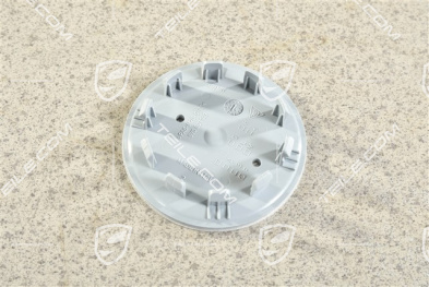 Hub cap, concave, crest coloured, polished