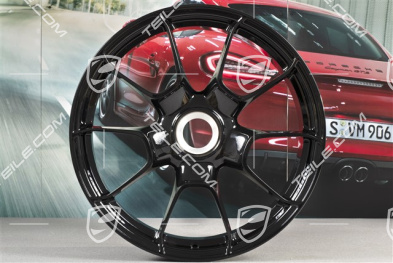20" wheel rims set 911 Turbo S Exclusive Design, rims 11,5J x 20 ET56 + 9J x 20 ET51, black high-gloss