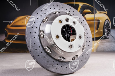PCCB ceramic disc brake, yellow calliper, R