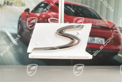 Turbo, logo / emblem "S", chrome