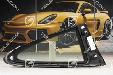 Rear Side window, polycarbonate, Rally black, GT3RS / 911R, L