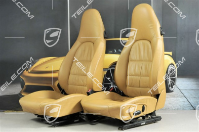 Seats, manual adjustable, leather, Savanna, Draped, set (L+R)