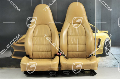 Seats, manual adjustable, leather, Savanna, Draped, set (L+R)