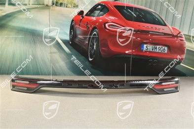 Rear light covering, center, Black lettering