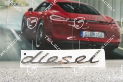 Schriftzug "Diesel", Chrom, seitlich / Kotflügel, L