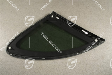 Side window with moulding, aluminium package Chrom look, Dark tinted, R