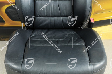 Sitz, manual einstellbar, Leder, Metropolblau, Raffleder, beschädigt, R