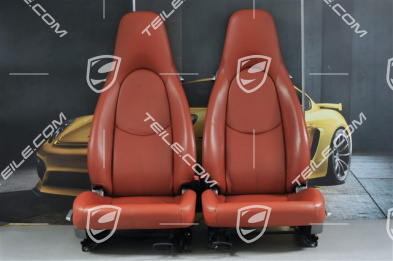 Sitze, manual einstellbar, Leder, Terrakotta, Satz (L+R)