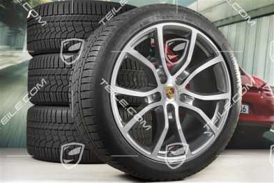 21" Cayenne COUPE Exclusive Design Winterräder Satz, Felgen 9,5J x 21 ET46 + 11,0J x 21 ET49 + NEUE Continental Winterreifen 275/40 R21 + 305/35 R21, mit RDK-Sensoren,