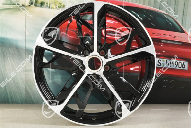 21" Felga Cross Turismo Design 9,5J x 21 ET60, czarny wysoki połysk + frezowana powierzchnia