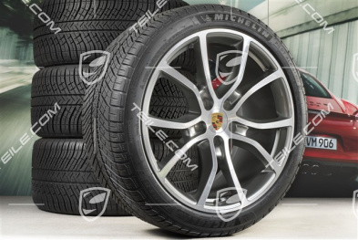 21" koła zimowe Cayenne COUPE Exclusive Design, komplet, felgi 9,5J x 21 ET46 + 11,0J x 21 ET49 + opony zimowe Michelin Pilot Alpin 5 275/40 R21 + 305/35 R21, z czujnikami ciśnienia