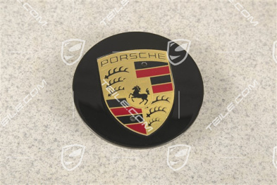 Center cap, concave, coloured crest, black high gloss