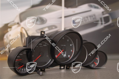 Instrument cluster, black face gauges, PDK, Diesel/3.6