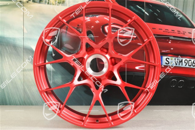20"+21" GT3RS komplet felg, felgi 10J x 20 ET45 + 13J x 21 ET31, czerwone Pyrored