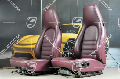 Sitze, Leder-Kunstleder, Magenta, Satz L+R