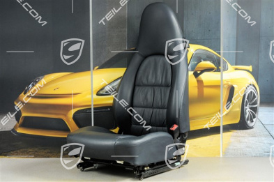 Seat, el adjustable, leather, Metropole blue, Draped, damage, R