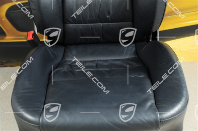 Seat, manual adjustable, leather, Metropole blue, Draped, damage, L