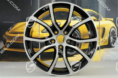 21" Felge Cayenne Exclusive Design, 11J x 21 ET58, Tiefschwarz Metallic