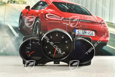 Instrument cluster / Speedometer 2,0L, PDK, black and silver dials, km/h