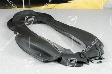 Backrest cover, Outer part, Sports seat Plus, Leather, Black, L=R Backrest cover, Outer part, Sports seat Plus, Leather, Black, L=R