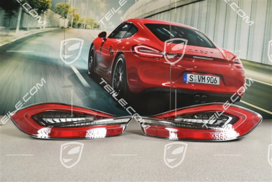 Rear lights, black-red (darkened), set, L+R