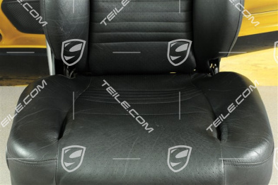 Seat, manual adjustable, leather/Leatherette, Black, damage, R