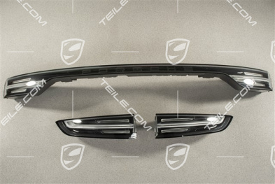 LED tail lights incl. light panel, darkened/black, Black inscription, LEFT+CENTER+RIGHT