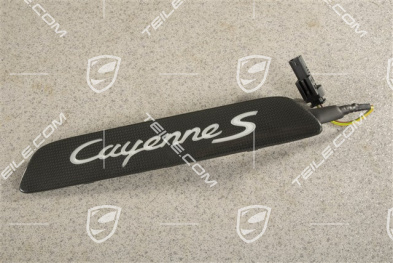 Einstiegsleisten, Carbon, Beleuchtung, Cayenne S, Hinten, L