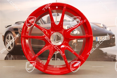 19-inch GT3RS / GT2RS wheel rim, central lock, 12J x 19 ET48, Guards Red 19-inch GT3RS / GT2RS wheel rim, central lock, 12J x 19 ET48, Guards Red