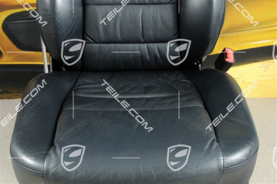 Sitz, manual einstellbar, heizung, Leder, Metropolblau, Raffleder, beschädigt, R